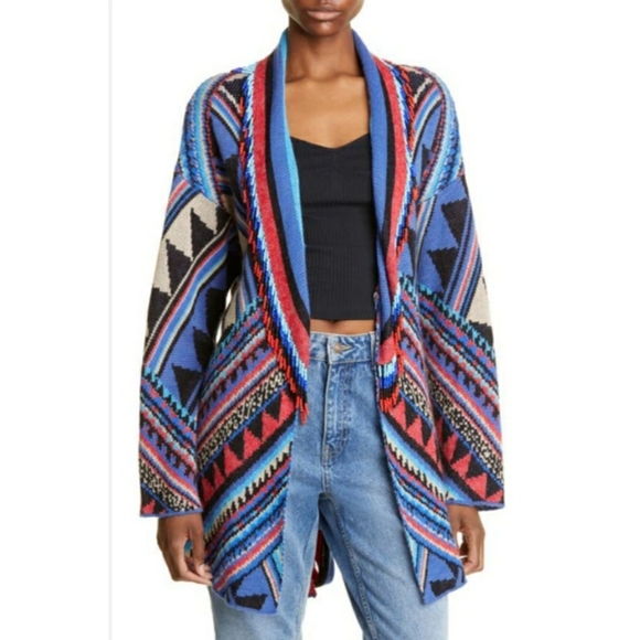 46. Farm Rio Julie Stripes Embroidered Cardigan - Picture 4 of 16